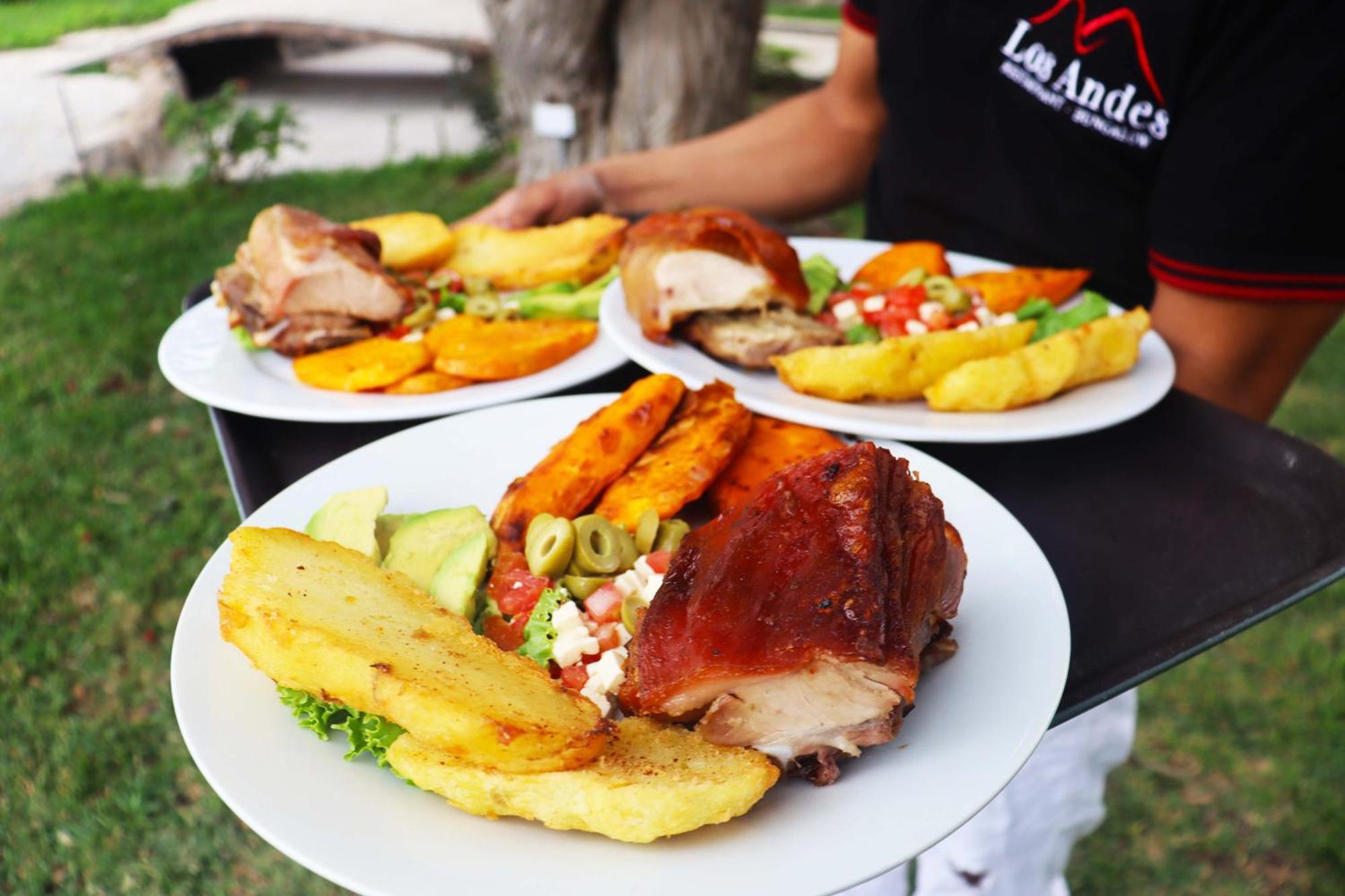 Los Andes - Restaurant & Bungalows เซียเนกียา ภายนอก รูปภาพ
